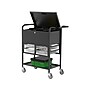 Luxor Metal Mobile File Cart with Swivel Wheels, Black/Gray (UCWS003)~#|#~EC3D7E72-7E2F-4F68-A0215D07588AAEA9_sc7