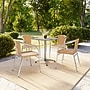 Flash Furniture Lila Indoor-Outdoor Table Set with 4 Chairs, 23.5" x 23.5", Aluminum/Beige (TLH24SQ020BGCH4)~#|#~EC427409-1578-49FE-B8114A4E5123295E_sc7