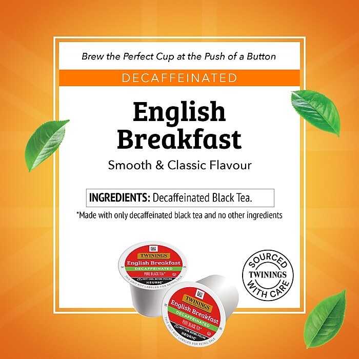 Twinings English Breakfast Decaf Black Tea, Keurig® K-Cup