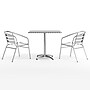 Flash Furniture Lila Indoor-Outdoor 31.5'' Square Table Set with 2 Slat Back Chairs, Aluminum (TLH32SQ017BCHR2)~#|#~EC4BF8E4-4BA2-4882-8B97C63F3F7FE46F_sc7