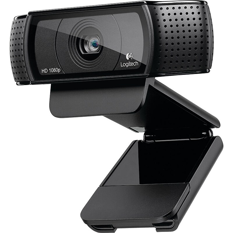 Logitech C920 HD Pro 1080p Webcam, Tripod Mount, Black (960-000764) image 1