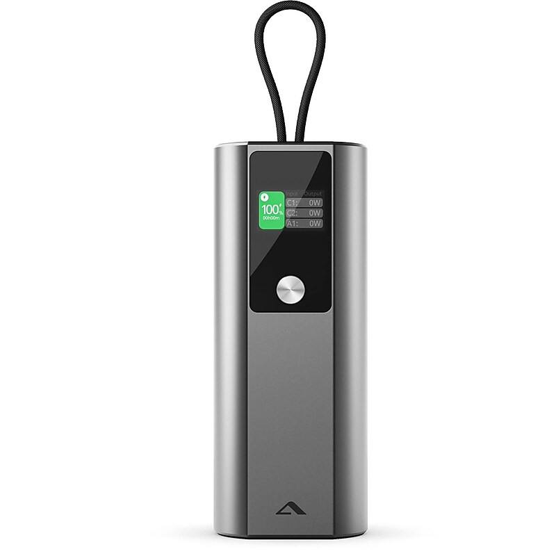 Alogic Ark Pro USB-A/USB-C Power Bank, 160W, 27600 mAh, Silver (AP27KPB160W) image 1
