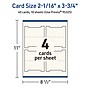 Avery Integrated Cards, 2-1/16" x 3.75", Matte Ivory, 40/Pack (95325)~#|#~EC543B8B-AC68-4F74-A27C4503B86C5B1D_sc7