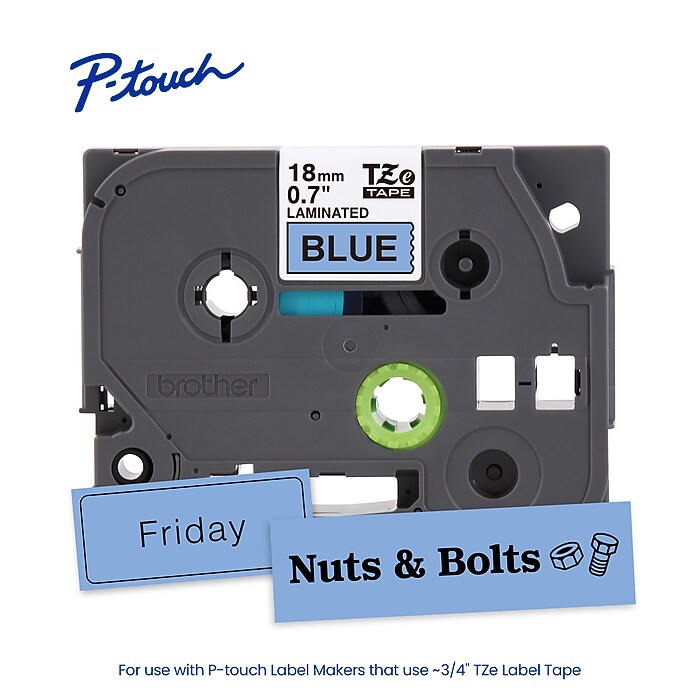 つばっ子ページ Brother P-touch Laminated Label Tape, 3/4
