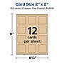 Avery Integrated Cards, 2" x 2", Matte Kraft Brown, 120/Pack (95269)~#|#~EC55439E-6D54-4F19-885B02DA56681939_sc7