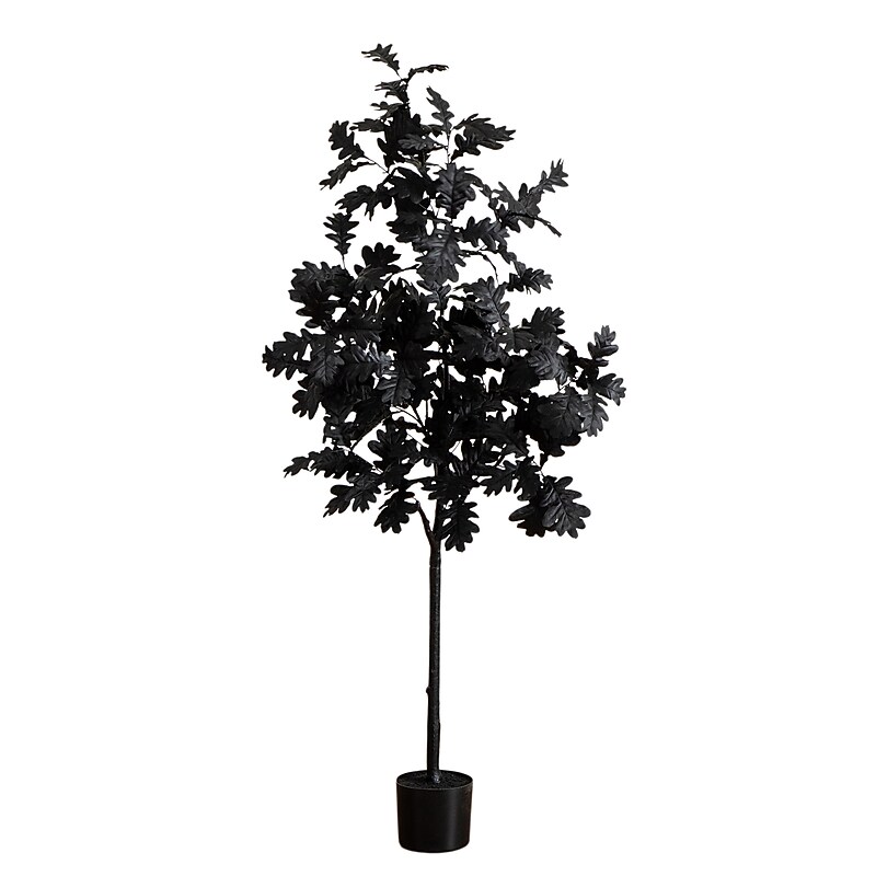 Nearly Natural Artificial Halloween Black Oak Tree, 5' (T5193) image 1