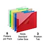Staples File Folders, 1/3-Cut Tab, Letter Size, Assorted Colors, 6/Pack (TR10847/10847)~#|#~EC583240-BBB8-43B3-89D1824085AD7ED0_sc7