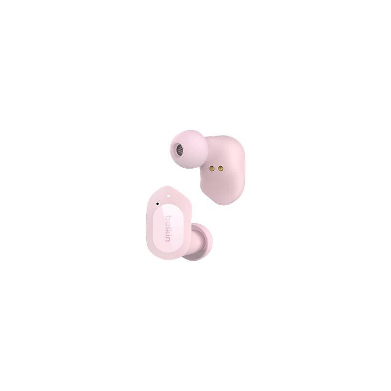 Belkin SoundForm Wireless Active Noise Canceling Earbuds Headphones, Bluetooth, Pink (AUC005BTPK) image 1