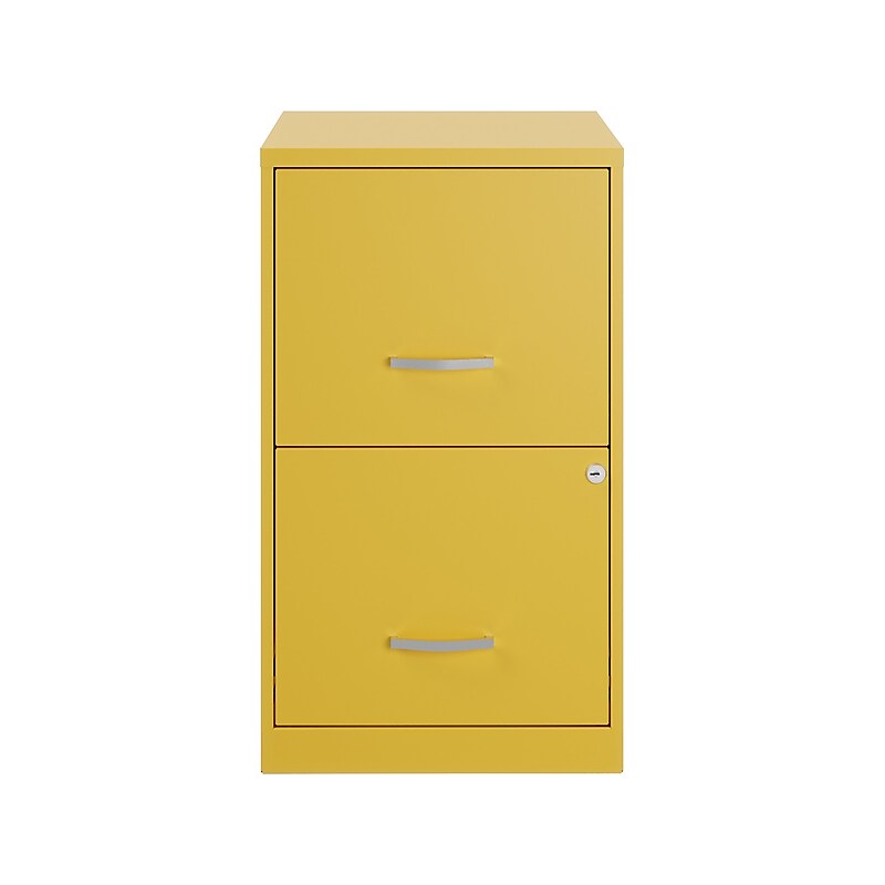 Space Solutions SOHO Smart File 2-Drawer Vertical File Cabinet, Letter Size, Lockable, Goldfinch (25272) image 1