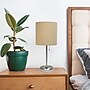 Creekwood Home Oslo 19.5" LED Table Lamp with USB Port, Brushed Steel/Tan Shade (CWT-2012-TN-LB)~#|#~EC693D63-060F-4DF1-89F72470F62B6442_sc7