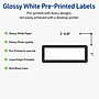 Avery Laser/Inkjet Rectangle Multipurpose Labels, 1" x 2-5/8", White, 160/Pack (S00-D24)~#|#~EC6D847B-E51F-42A5-A67CCAB0D5D976C4_sc7