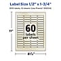 Avery Pearlized Ivory Rectangle Multipurpose Labels, .5" x 1.75", Ivory, 600/Pack (94204)~#|#~EC6E0A95-BDD9-41AC-A59BCA726A4B8088_sc7