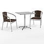 Flash Furniture Lila Indoor-Outdoor 27.5'' Square Table Set with 2 Rattan Chairs, Dark Brown (TLH28SQ020CHR2)~#|#~EC7732A2-9129-4D91-87B89DC0B1DBCDBB_sc7