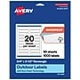 Avery Waterproof Rectangle Laser Multipurpose Labels, 0.75" x 3.5", White, 1000/Box (19479399238)~#|#~EC7BE06E-61B9-45C5-B7063D078EEE842B_sc7