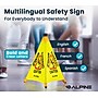 Alpine Industries Wet Floor Caution Cone Sign, 30"H, Yellow, 5/Pack (498-30-5pk)~#|#~EC7D7150-2896-474F-B9B19142923BB55D_sc7