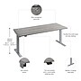 Bush Business Furniture Move 40 Series 72"W Electric Height Adjustable Standing Desk, Platinum Gray/Cool Gray (M4S7230PGSK)~#|#~EC7EDF16-85F9-4ADE-ADE3FB81AB25DFFC_sc7