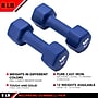 Jfit 8 lb. Neoprene Dumbbell, Navy Blue,Pair (J-DBN8SET)~#|#~EC7F960F-15C1-4B59-865BD7FD25616EB2_sc7