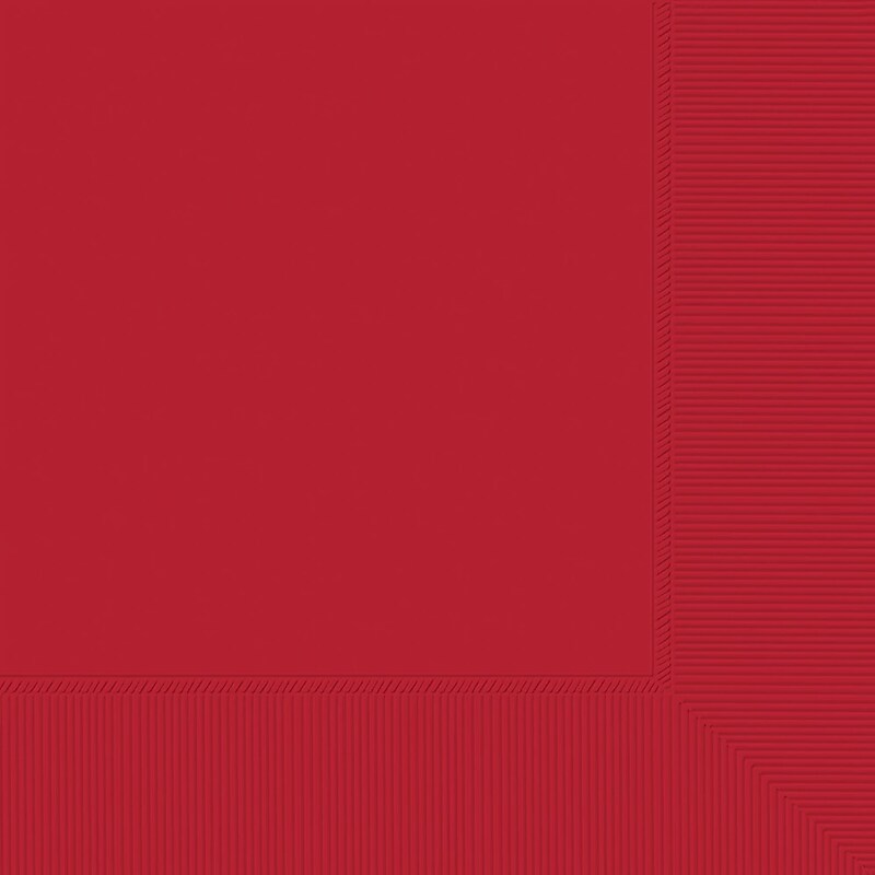 Party City Lunch Napkin, 2-Ply, Red, 40 Napkins/Pack (AM61211-40-ST) image 1