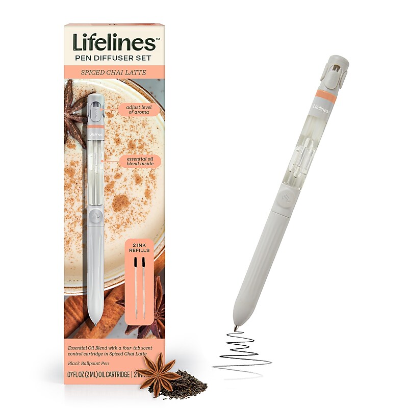 Lifelines Spiced Chai Latte Essential Oil Blends Pen Diffuser, 0.07 oz. (LL-12-3121) image 1