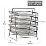 Mind Reader 5-Tier Stackable Paper Desk Tray Organizer, Metal, Silver (5TPAPER-SIL)~#|#~EC8CFEEB-79A7-4F09-9B93DBEFF2BB685E_sc7