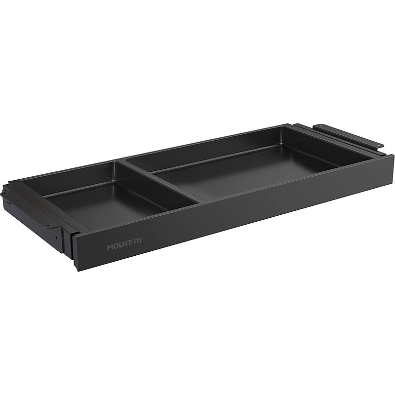 Mount-It! 2"H x 21"W Under-Desk Drawer, Black (MI-7294BLK) image 1