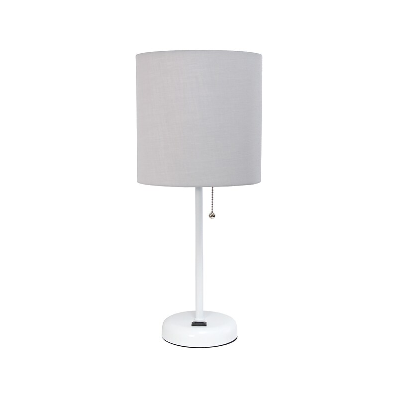 Creekwood Home Oslo Incandescent Table Lamp, White/Gray (CWT-2008-GO) image 1