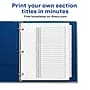 Avery Extra Wide A-Z Tabs Ready Index Dividers, 26 x Divider, Table of Contents, A-Z, 26 Tab/Set, White Divider, 1 Set ~#|#~EC921664-6960-40A9-A147A5B594BFCC7A_sc7