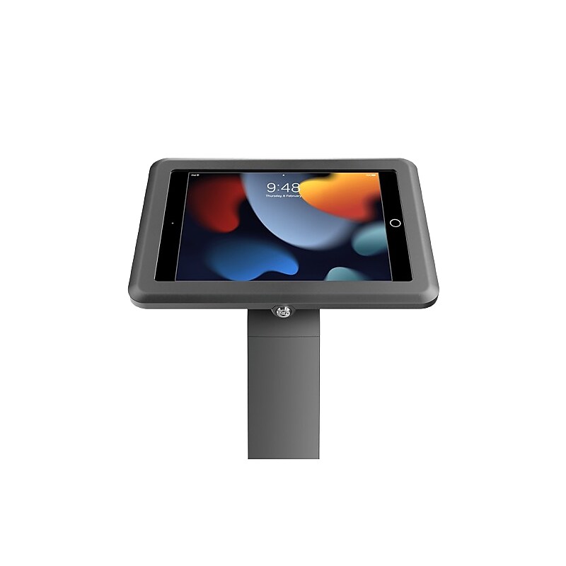 Bosstab Elite Evo Adjustable Anti-Theft iPad Floor Stand, Black (E06-EVXFFR-1) image 1