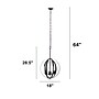 Lalia Home 3-Light 18" Adjustable Globe Hanging Metal and Clear Glass Ceiling LED Pendant, Restoration Bronze (LHP-3010-RZ)~#|#~EC9334BF-C1DD-4F8E-B9A28D69A4DF9A5D_sc7