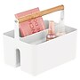 mDesign 2-Compartment Plastic Desk Organizer, White/Natural (25718RW)~#|#~EC940DD7-E54B-4594-9E2B2843340F3188_sc7