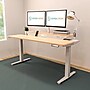 VersaDesk PowerLift Split-Level 48"W Electric Rectangular Adjustable Standing Desk, Maple/White (PL2SD4830-WM)~#|#~EC98F2CD-FA69-45EC-A29393A32F84AA03_sc7