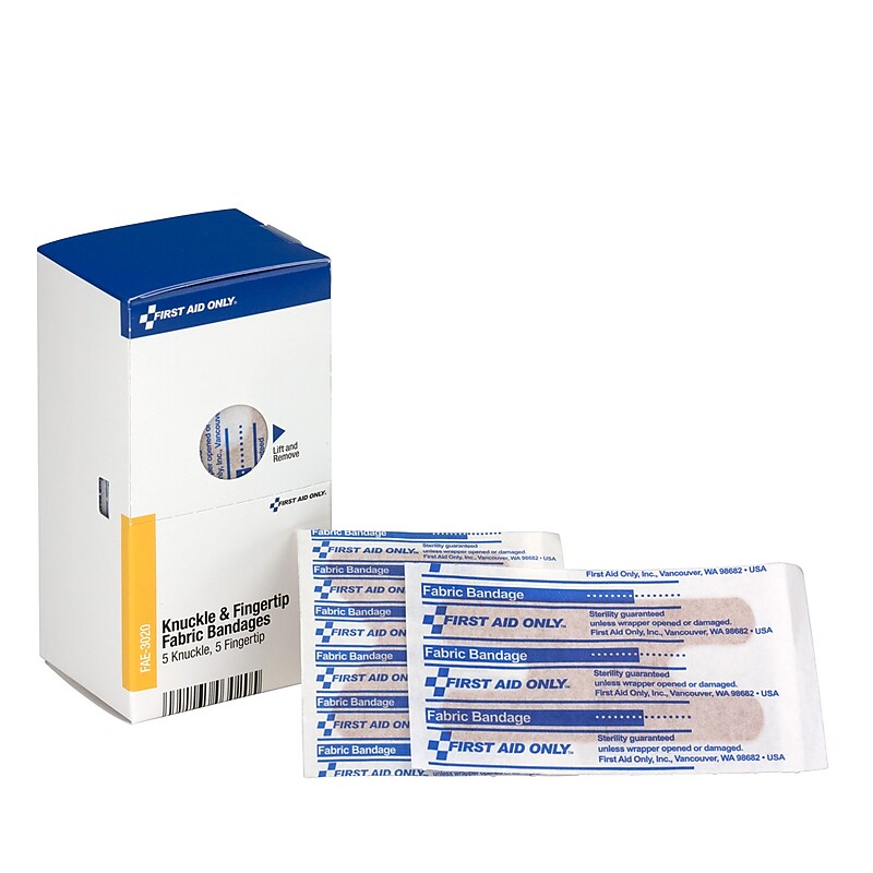 SmartCompliance Refill, Knuckle & Fingertip Fabric Adhesive Bandages, 10/Box (FAE-3020) image 1