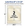 Avery Pearlized Ivory Rectangle Multipurpose Labels, 8" x 3.5", Ivory, 100/Box (94261)~#|#~EC9DC8A2-CA58-4E22-B6D5BD993734A2E5_sc7
