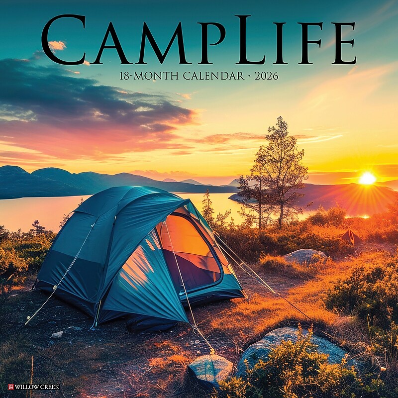 2026 Willow Creek CampLife 12" x 12" Monthly Wall Calendar (50521) image 1