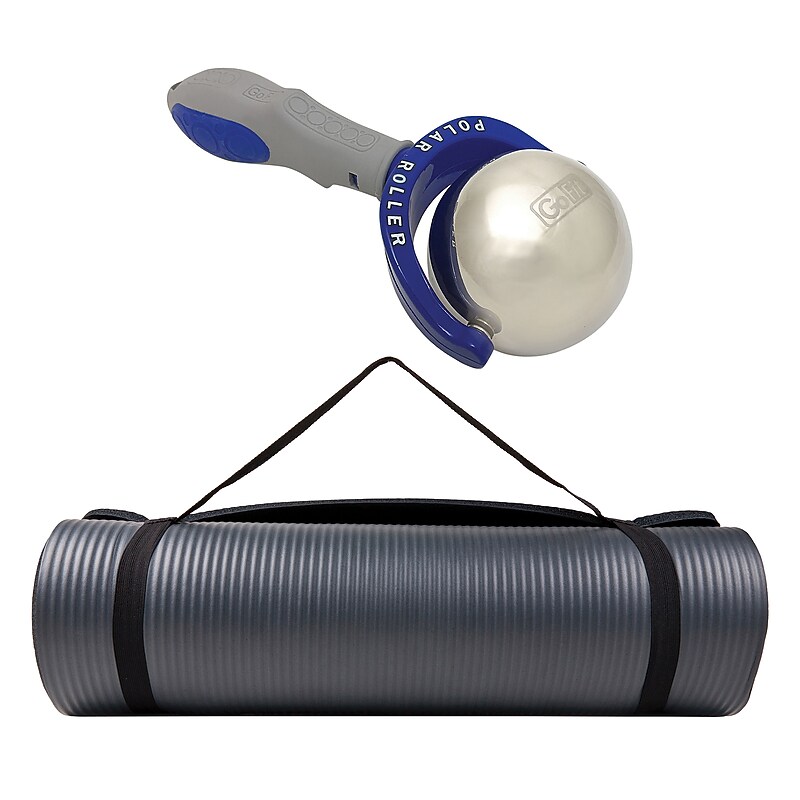 GoFit Polar Roller & Yoga Mat, Gray (KITGOFFTMATCROL) image 1