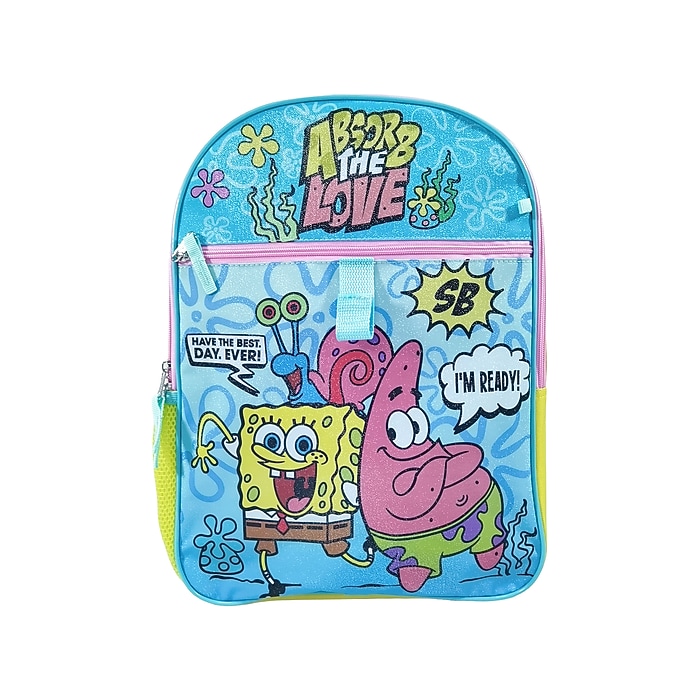 Bioworld Kids 5-Piece Spongebob Backpack Set, Medium, Multicolored