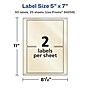 Avery Pearlized Ivory Rectangle Multipurpose Labels, 5" x 7", Ivory, 50/Pack (94258)~#|#~ECC48DF9-6FC9-45F3-8DA3975D6C15964F_sc7