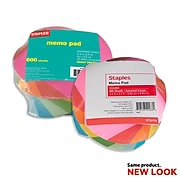 Staples® Twirl Memo Pad, 600 Sheets, Assorted (11504)