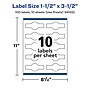 Avery Laser/Inkjet Decorative Edge Waterproof Multipurpose Labels, 3.5"  x 1.5", White, 100/Pack (94122)~#|#~ECCB5990-0622-48FF-9D02488198BE4266_sc7