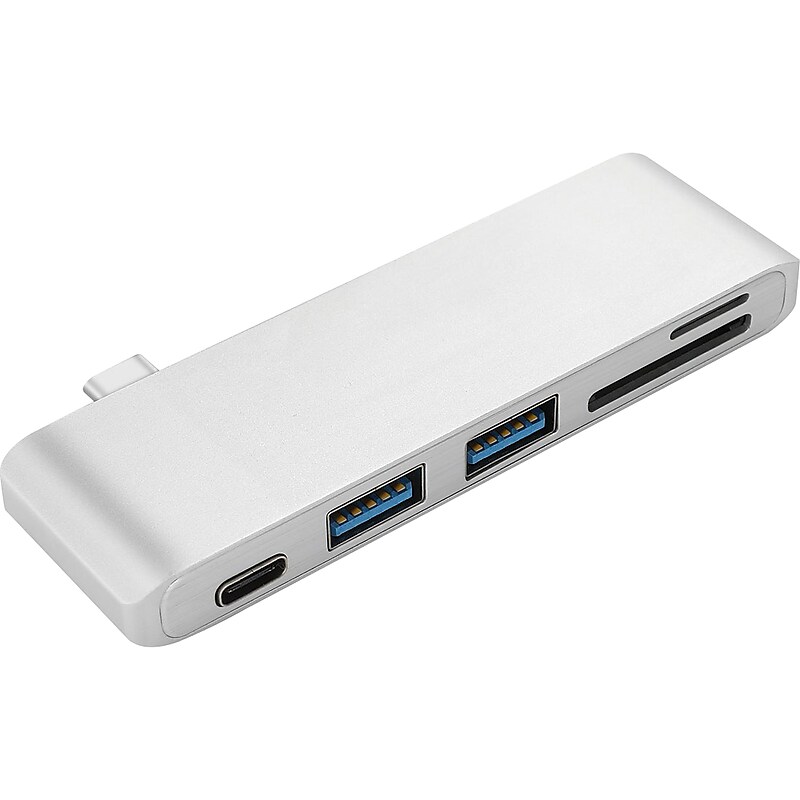 OTM Essentials Basics 3-Port USB-C Hub, White (OB-AIAN) image 1
