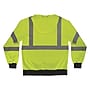 Ergodyne GloWear 8311BK High Visibility Long Sleeve Black Bottom Hooded Sweatshirt, ANSI Type R Class 3, Lime, 3XL (22877)~#|#~ECD0C348-098E-489E-A4EC7EDB1B79C3FF_sc7