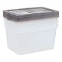 Iris 58 Quart Snap Top Plastic Snap Closure Storage Bin, Clear, 5/Pack (500158)~#|#~ECD288B1-4F98-424A-A8FDF91A75AC6C9D_sc7