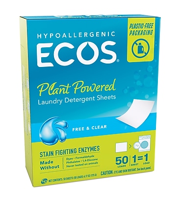 ECOS Liquidless Laundry Detergent Sheets, Free and Clear - Thumbnail 2