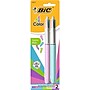 BIC 4-Color Ballpoint Retractable Pen, Medium Point, 1.0mm, Assorted Ink, 2/Pack (AMP21AST)~#|#~ECE003C2-E425-45AE-8EEE9D48F7AB3FAB_sc7