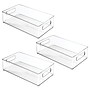 iDESIGN Medium Stackable Plastic Storage Bin, Clear, 3/Pack (70530M3)~#|#~ECE1022F-F6CE-49F1-81FCED3F5E6E4876_sc7