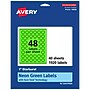 Avery Burst Multipurpose Labels, 1", Neon Green, 1920/Pack (94606)~#|#~ECE136F6-407A-47F7-8CAD2A9A6FD3564E_sc7