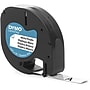 DYMO LT Plastic Labels for LetraTag Label Makers, Black Print on White Labels, 1/2-Inch x 13-Foot Rolls, 3 Count, (2156092)~#|#~ECE303DE-8973-44F6-AE20E013CF060E1C_sc7