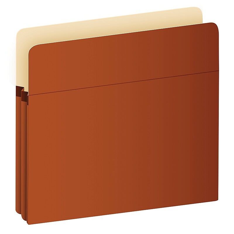 Pendaflex Heavy Duty Reinforced File Pocket, 1 3/4" Expansion, Letter Size, Brown (S14C) image 1