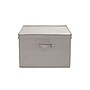 Household Essentials Extra Large Stackable Folding Fabric Storage Bin, 10" x 16"x 19", 52.64 Qt., Gray, 2/Pack (7415-1)~#|#~ECE8531E-77EF-464F-BFB7149318FAF6A5_sc7
