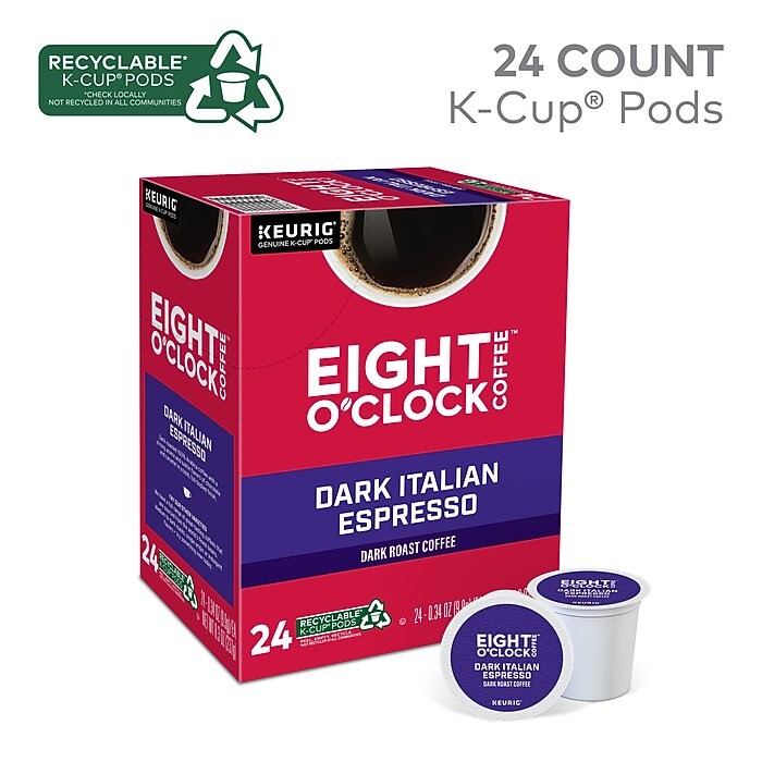 Eight O'Clock Dark Italian Espresso Keurig® K-Cup® Pods, Dark